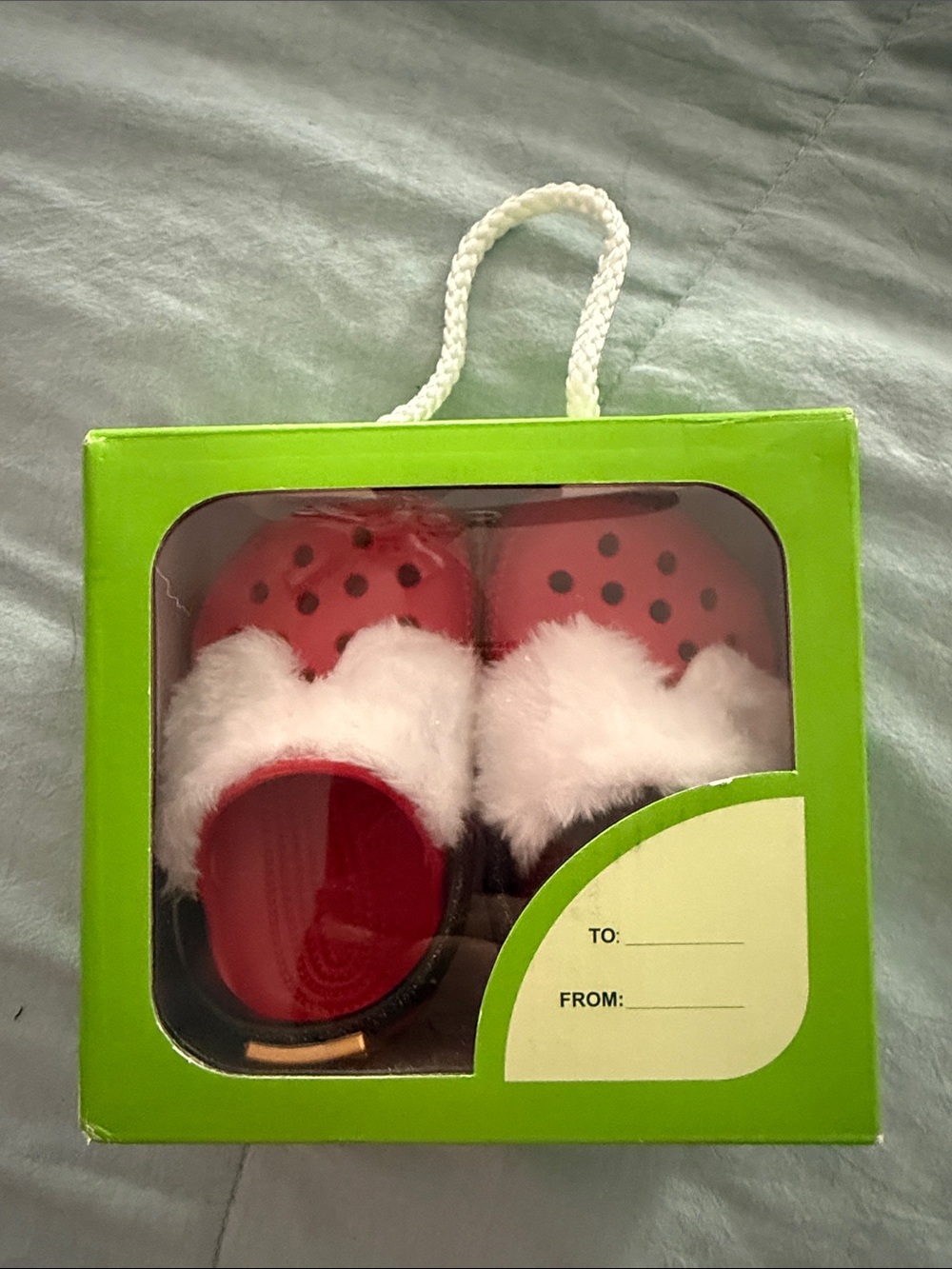 CROCS Toddler Red Santa Crocs with White Faux Fur Trim